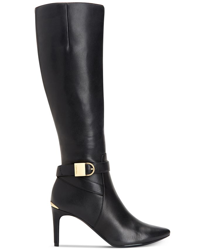 Calvin Klein Jemamine Wide Calf Tall Dress Boots Created for Macy’s ...