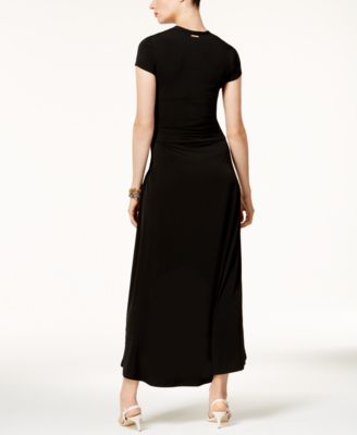 michael kors high low wrap dress