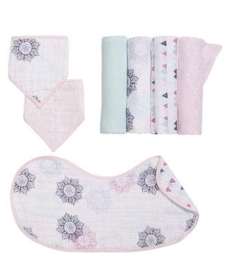 aden by aden + anais Baby Girls Printed Burpy Bib, Bandana Bibs & Swaddle Blankets
