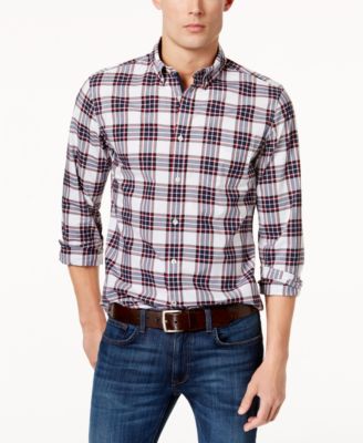 Tommy Hilfiger - Men's Tailored-Fit Plaid Shirt
