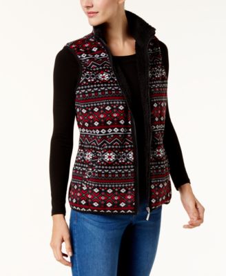 macy's karen scott fleece vest