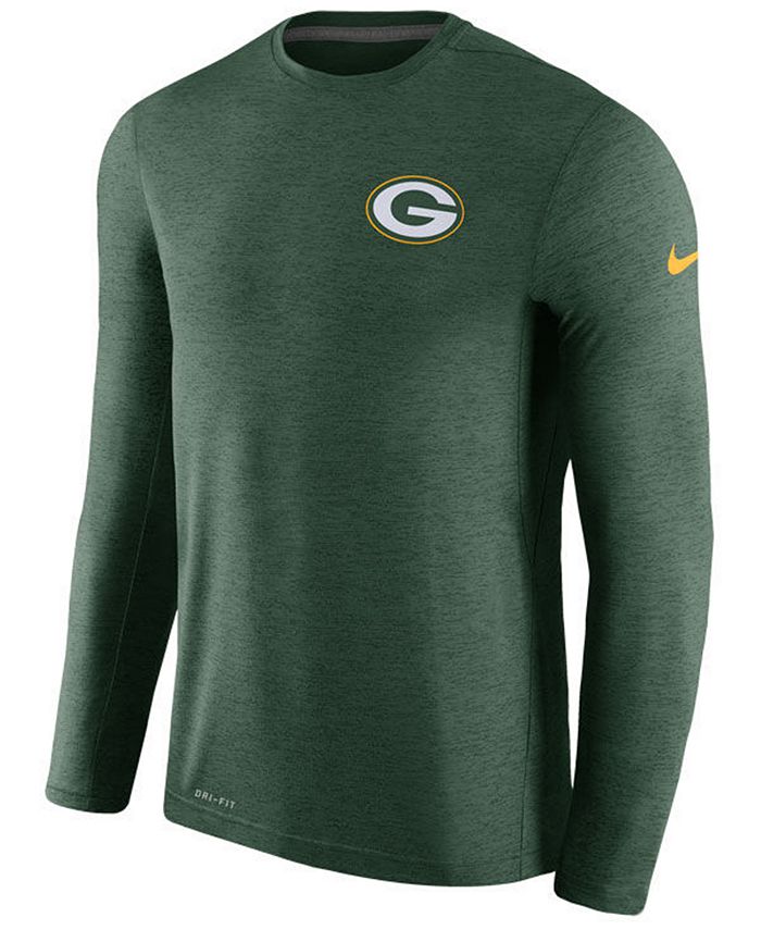 Nike Men's Green Bay Packers Coaches Long Sleeve T-Shirt - Macy's