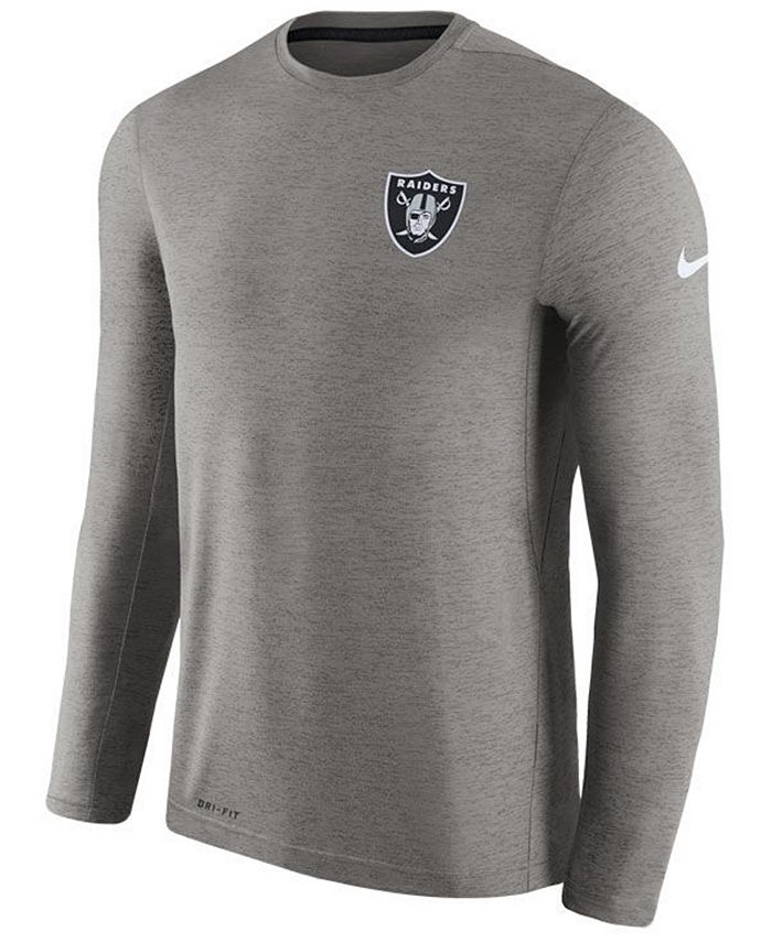 Nike Men's Oakland Raiders Coaches Long Sleeve T-Shirt & Reviews ...