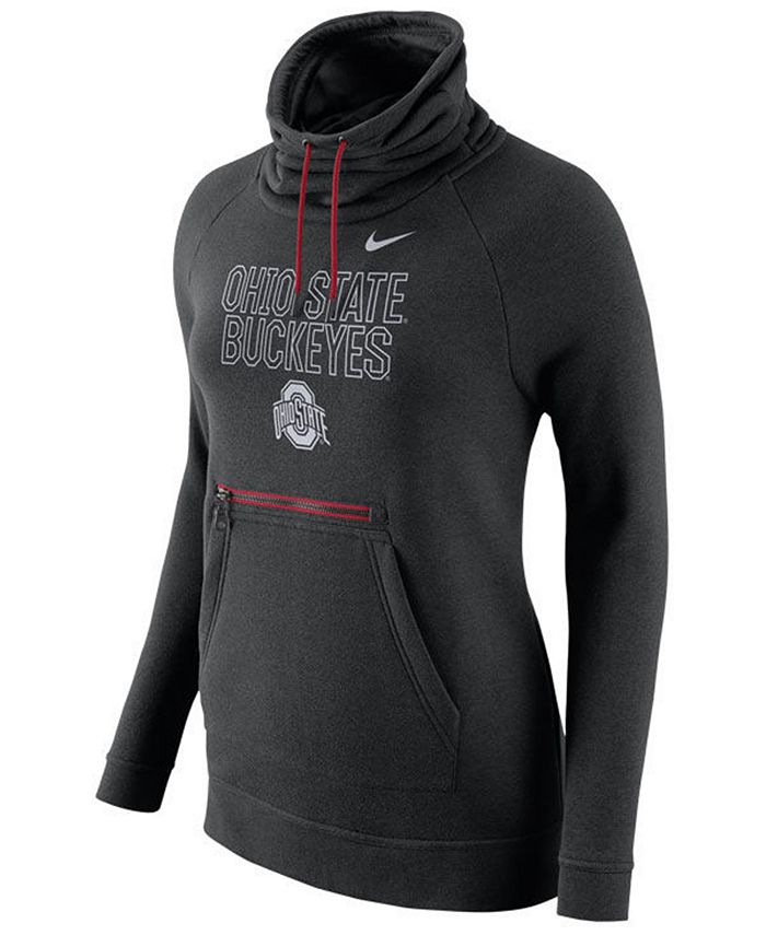 Nike Women's Ohio State Buckeyes Funnel Neck Hoodie - Macy's