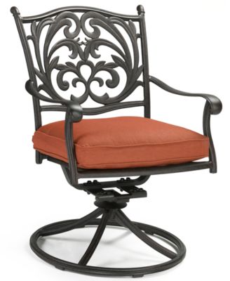 cast aluminum patio swivel chairs