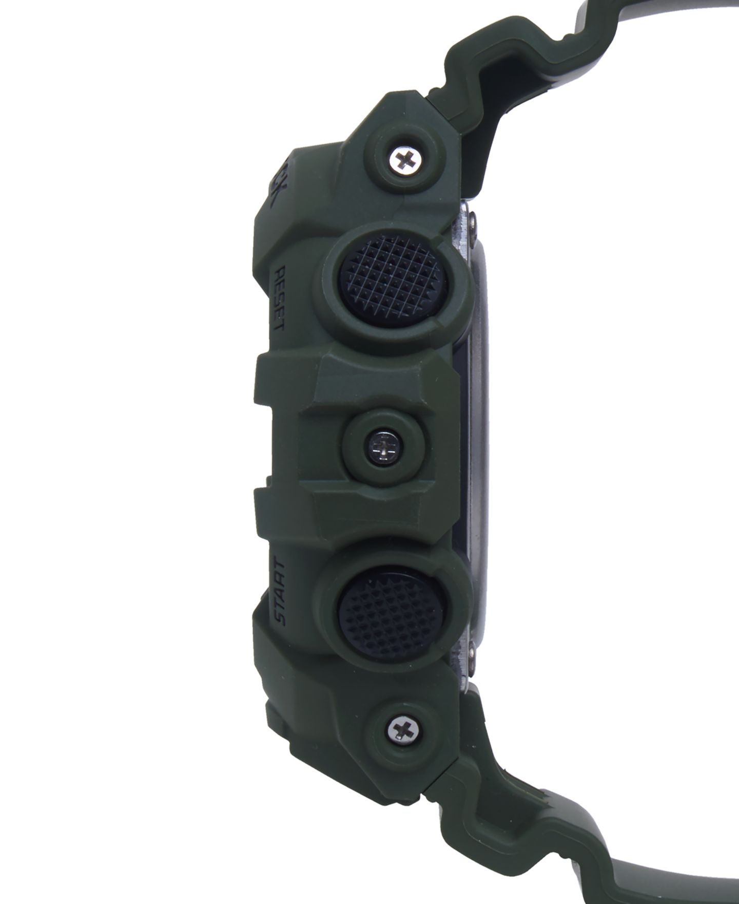 Мужские часы G-Shock Analog-Digital Green Resin Strap Watch 53mm, цвет: Зелёный / Чёрный — фото 2