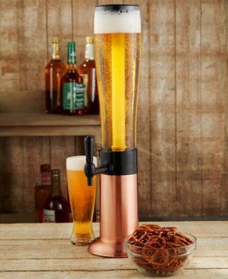 Photo 1 of Studio Mercantile 3-Qt. Beer Tower, Created for Macy's. A conveniently detachable ice rod goes from the freezer to keep beverages cold in this copper-tone three-quart beer tower from Studio Mercantile. Approx. dimensions: 8''W x 8''D x 34.8''H Imported Co