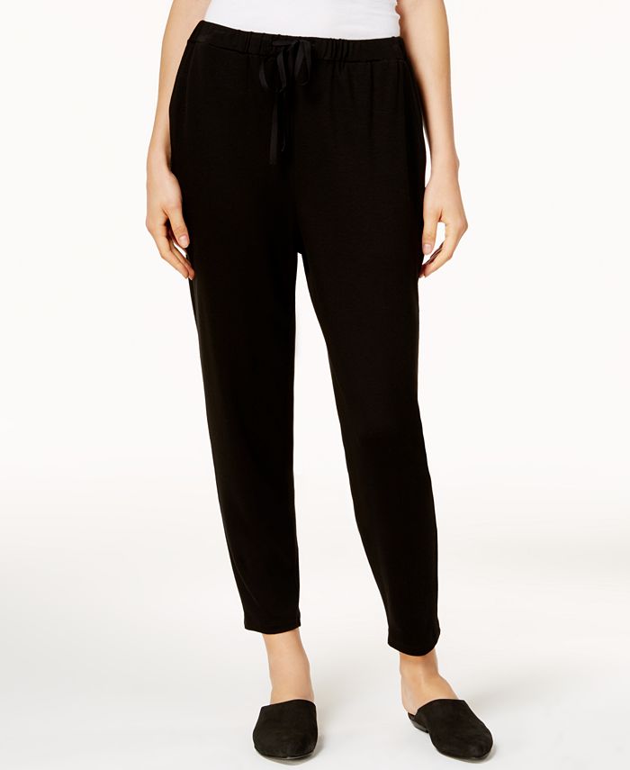 Eileen Fisher Tencel® Drawstring Ankle Pants, Regular & Petite Macy's