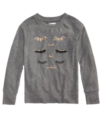 Epic Threads - Eyelashes Graphic Sweatshirt, Big Girls (7-16)