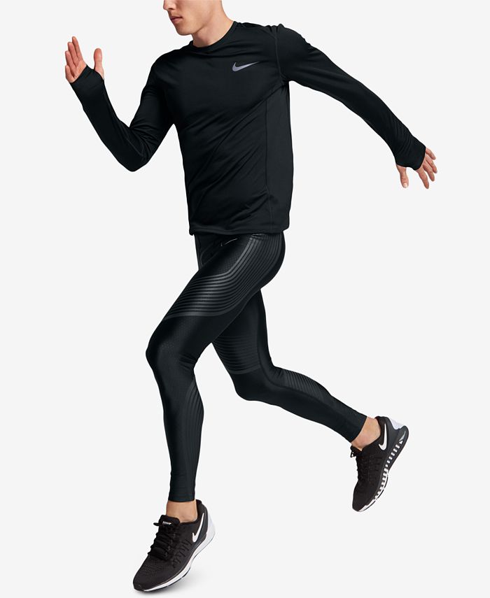 Nike Men's Dry Miler Long-Sleeve Running Top - Macy's