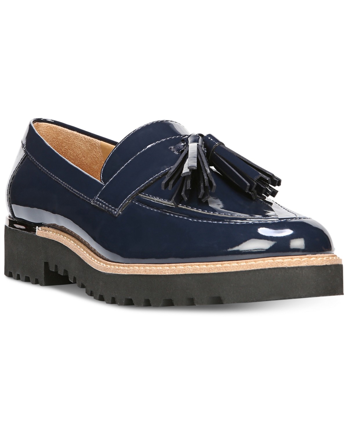 Women's Carolynn Lug Sole Loafers - Inky Navy Faux Patent