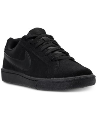 black suede nike shoes