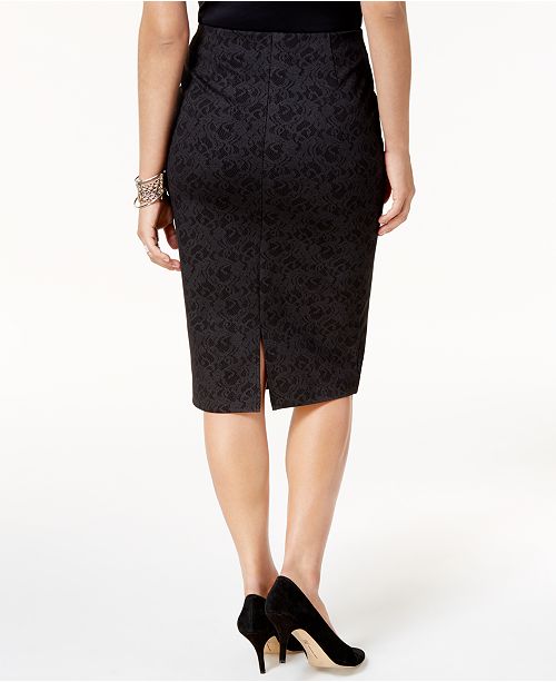 Alfani Metallic Lace Midi Skirt, Created for Macy's - Skirts - Women ...