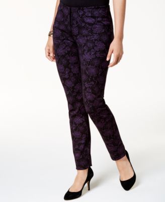 Alfani - Houndstooth-Print Skinny Pants