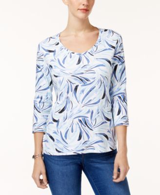 Karen Scott - Floral-Print Top