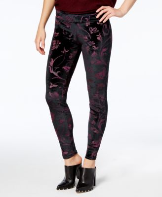 Hue - Women's Juliet Floral Velvet Leggings
