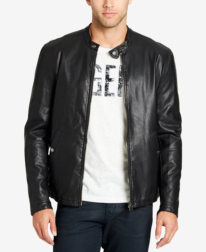 WILLIAM RAST Men's Faux-Leather Moto Jacket - Macy's