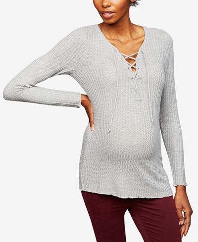 Chaser Maternity Lace-Up Top