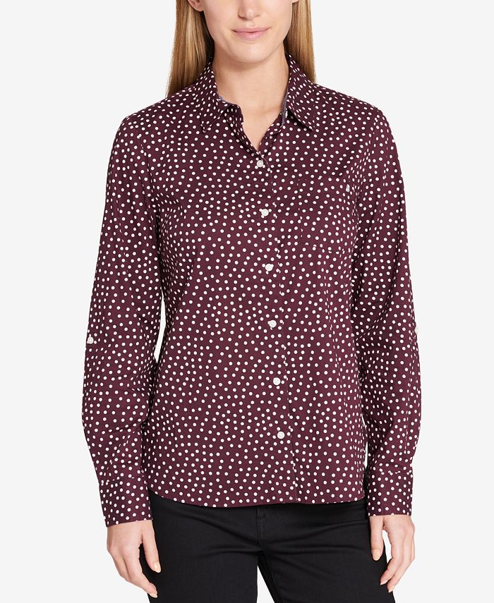 Tommy Hilfiger Cotton Utility Shirt, Created for Macy's & Reviews ...