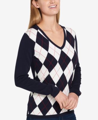 kapok kighul Smadre Tommy Hilfiger Argyle Sweater, Created for Macy's - Macy's