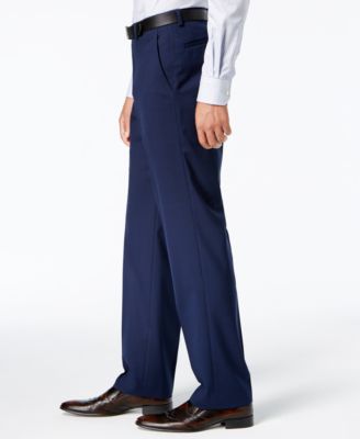 Sean John Men's Classic-Fit Stretch High Blue Glen Plaid Suit Pants