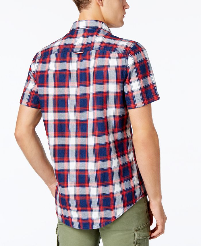 Tommy Hilfiger Men's Classic-Fit Bold Plaid Shirt - Macy's