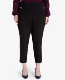 Plus Size Straight-Leg Ankle Pants