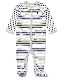 Ralph Lauren Baby Boys Striped Footed Cotton Coverall