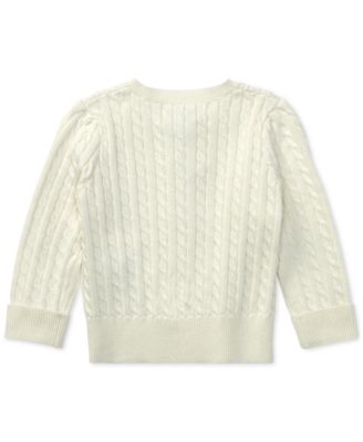 Baby Girls Cable-Knit Cotton Cardigan