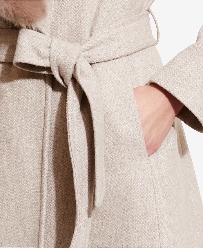 Lauren Ralph Lauren Faux-Fur-Collar Walker Coat & Reviews - Coats ...