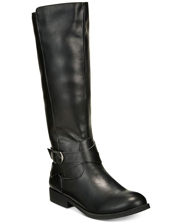 Style & Co Madixe Wide-Calf Riding Boots, Created for Macy's & Reviews ...