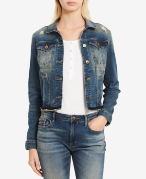 Calvin Klein Jeans Ripped Denim Trucker Jacket