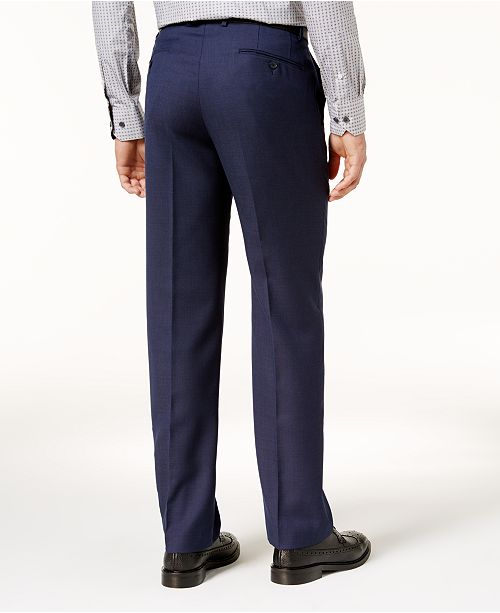 Ryan Seacrest Distinction Men's Modern-Fit Navy Birdseye Pants, Created ...