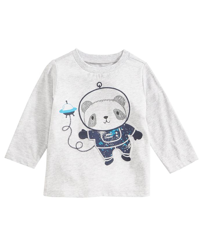 First Impressions Astro Panda-Print Cotton T-Shirt, Baby Boys, Created ...