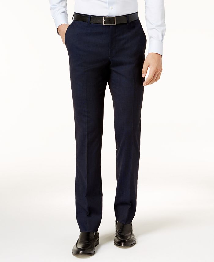 DKNY Men's Slim-Fit Blue Sheen Suit & Reviews - Suits & Tuxedos - Men ...