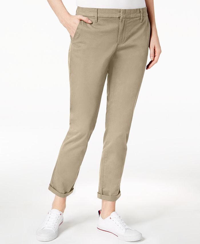 Tommy Hilfiger Cuffed Chino Straight-Leg Pants, Created for Macy's - Macy's