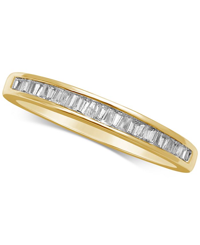 Diamond Baguette Band (1/7 Ct. t.w.) in 14K White Gold, Gold, or Rose Gold - Yellow Gold