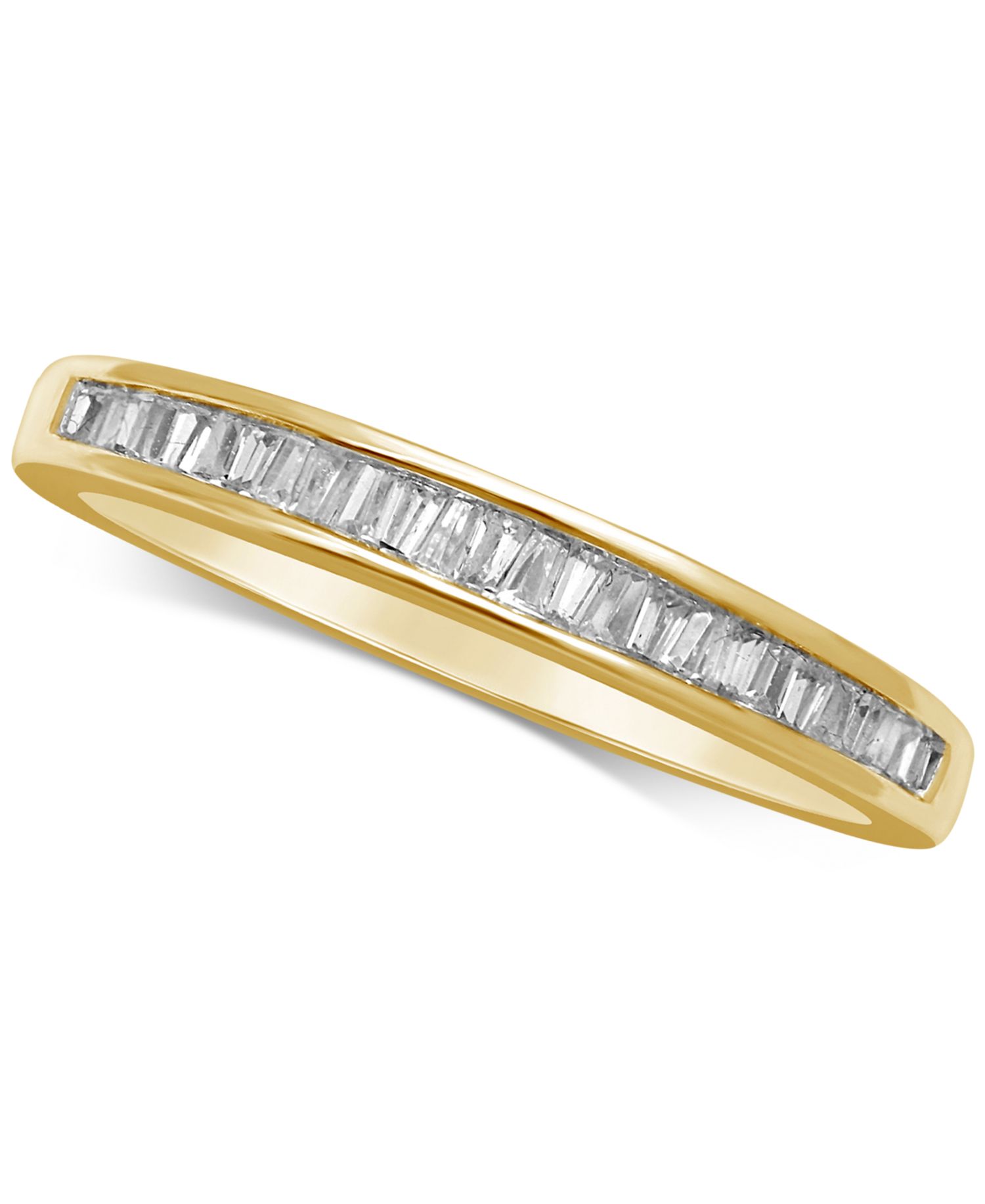 Diamond Baguette Band (1/7 ct. t.w.) in 14k White or Yellow Gold