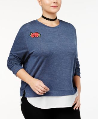 Moral Fiber - Trendy Plus Size Layered-Look Sweater