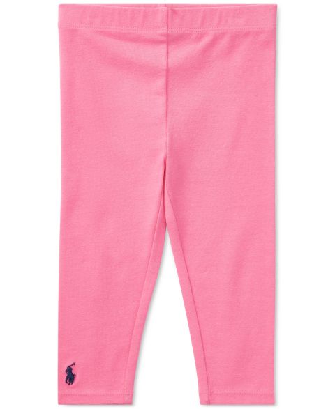 Леггинсы Polo Ralph Lauren Stretch Cotton Leggings для девочек-малышей, цвет: Розовый