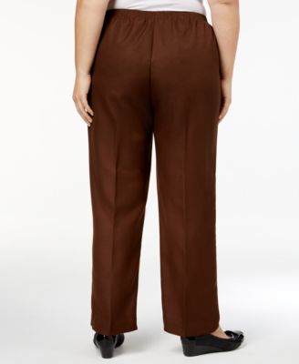 Plus Size Classic Pull-On Straight-Leg Average Length Pants