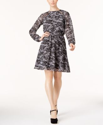 Michael Kors - Lace Long-Sleeve Dress