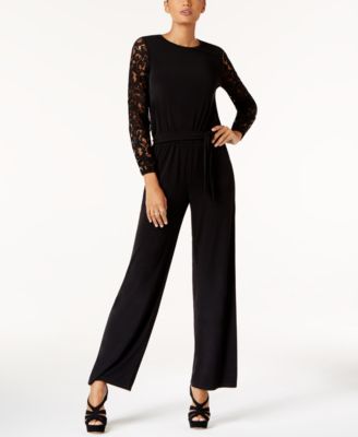 lace sleeve jumpsuit