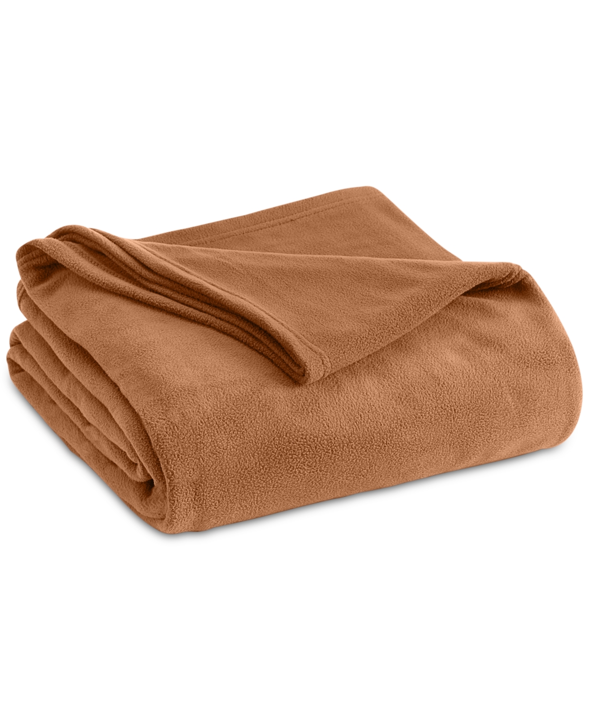 Vellux Brushed Microfleece Queen Blanket Bedding In Tobacco Brown