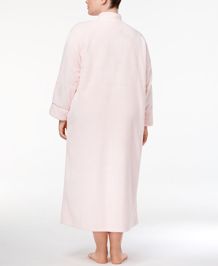 Charter Club Plus Size Dimpled Robe, Created for Macy's - Macy's