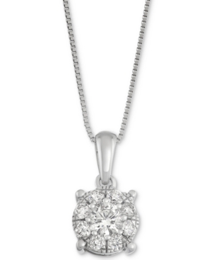 image of Diamond Pendant Necklace in 14k White Gold (1/2 ct. t.w.)