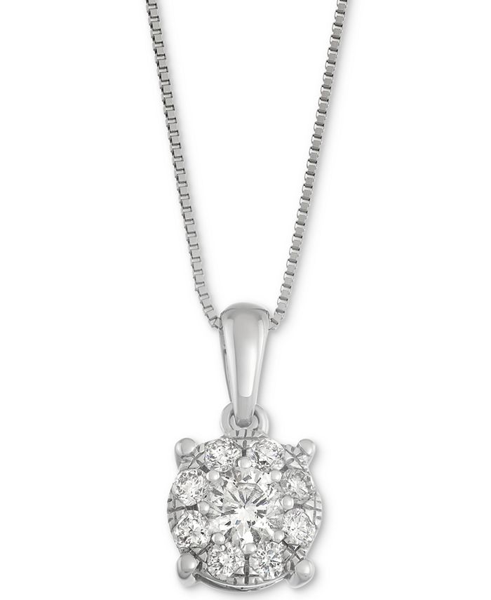 Macy's Diamond Pendant Necklace in 14k White Gold (1/2 ct. t.w. 