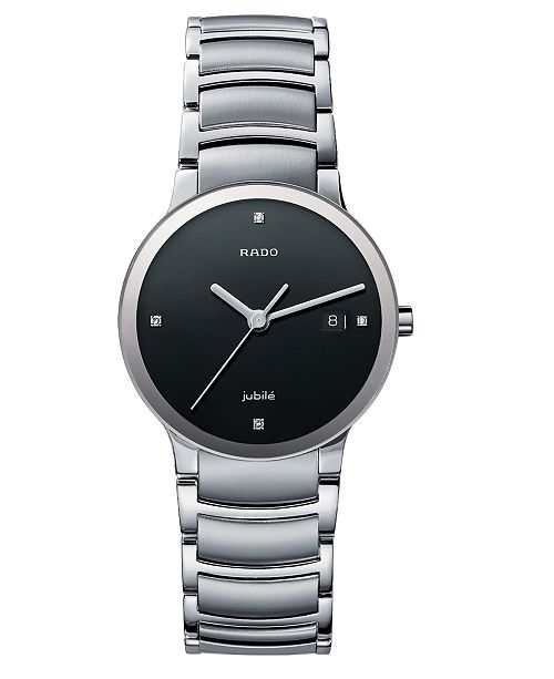 Rado Watch Men S Centrix Jubile Diamond Dial 1 10 Ct T W Stainless Steel Bracelet R30927713 Reviews All Fine Jewelry Jewelry Watches Macy S