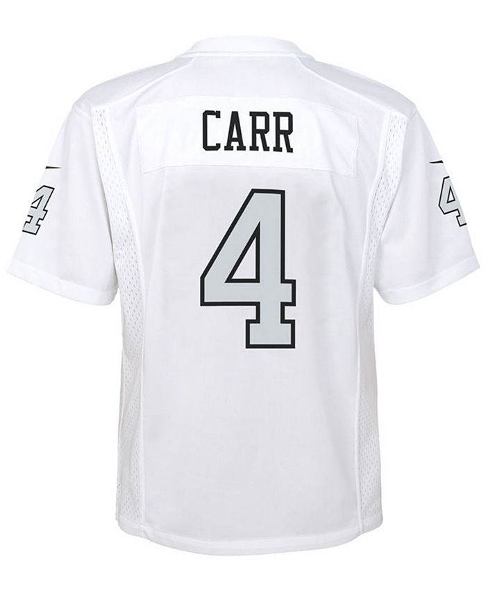 Nike Mens Las Vegas Raiders Derek Carr Nike White Game Jersey