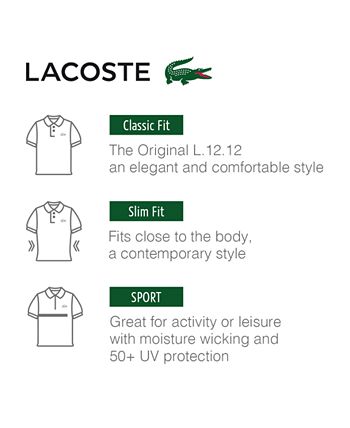 Lacoste Men's Classic Fit L.12.12 Polo - Siy Hilo - Size L